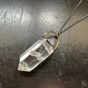 Double-Pointed Clear Quarz Taliswoman Necklace #1
