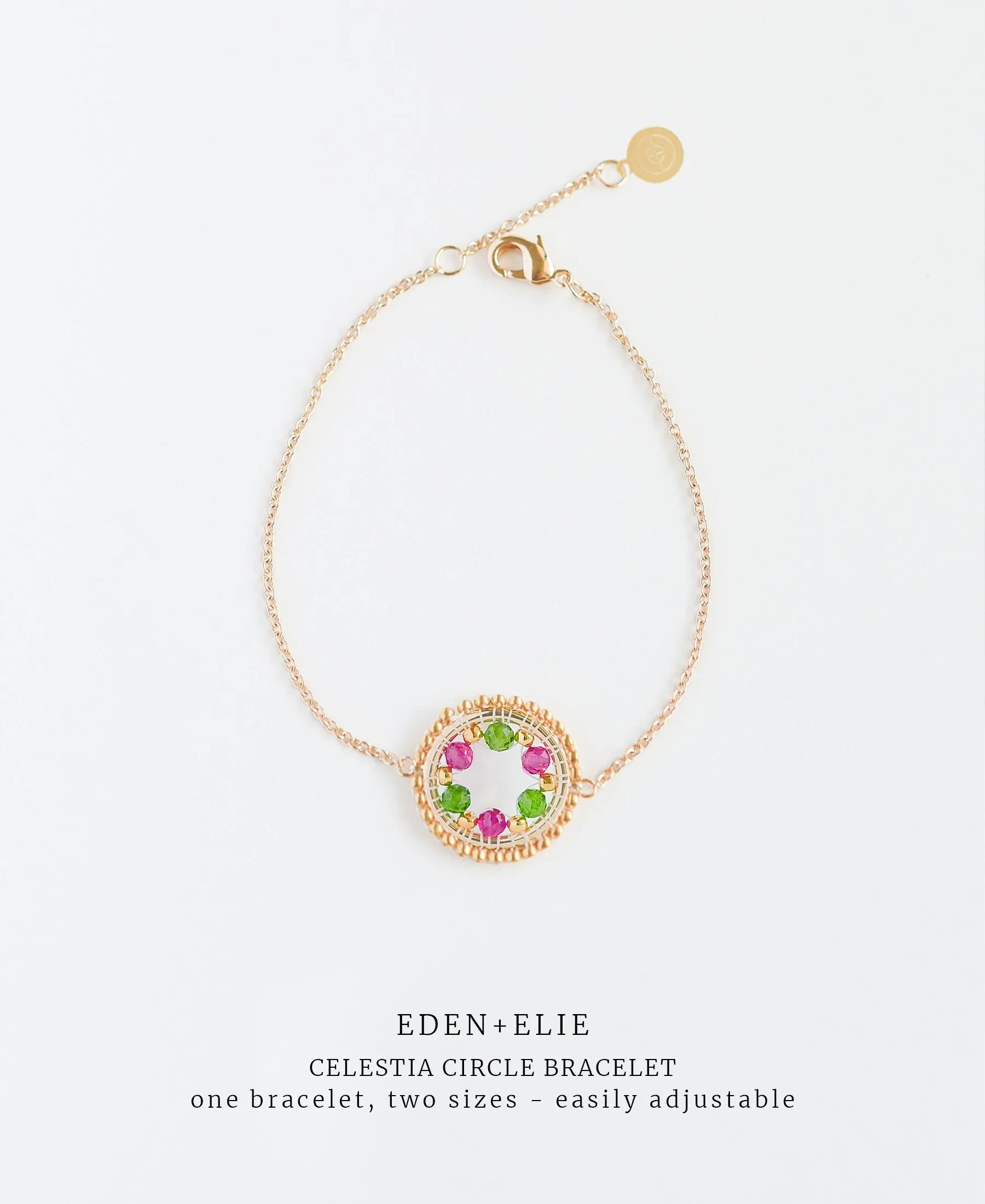 EDEN   ELIE Celestia Circle Bracelet - Ruby   Chrome Diopside