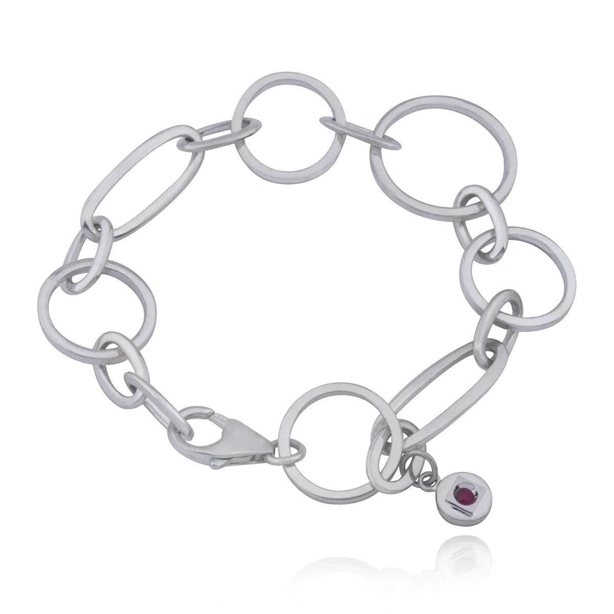 Elle - Sterling Silver Oval Bracelet