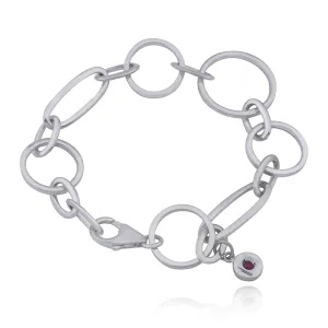 Elle - Sterling Silver Oval Bracelet