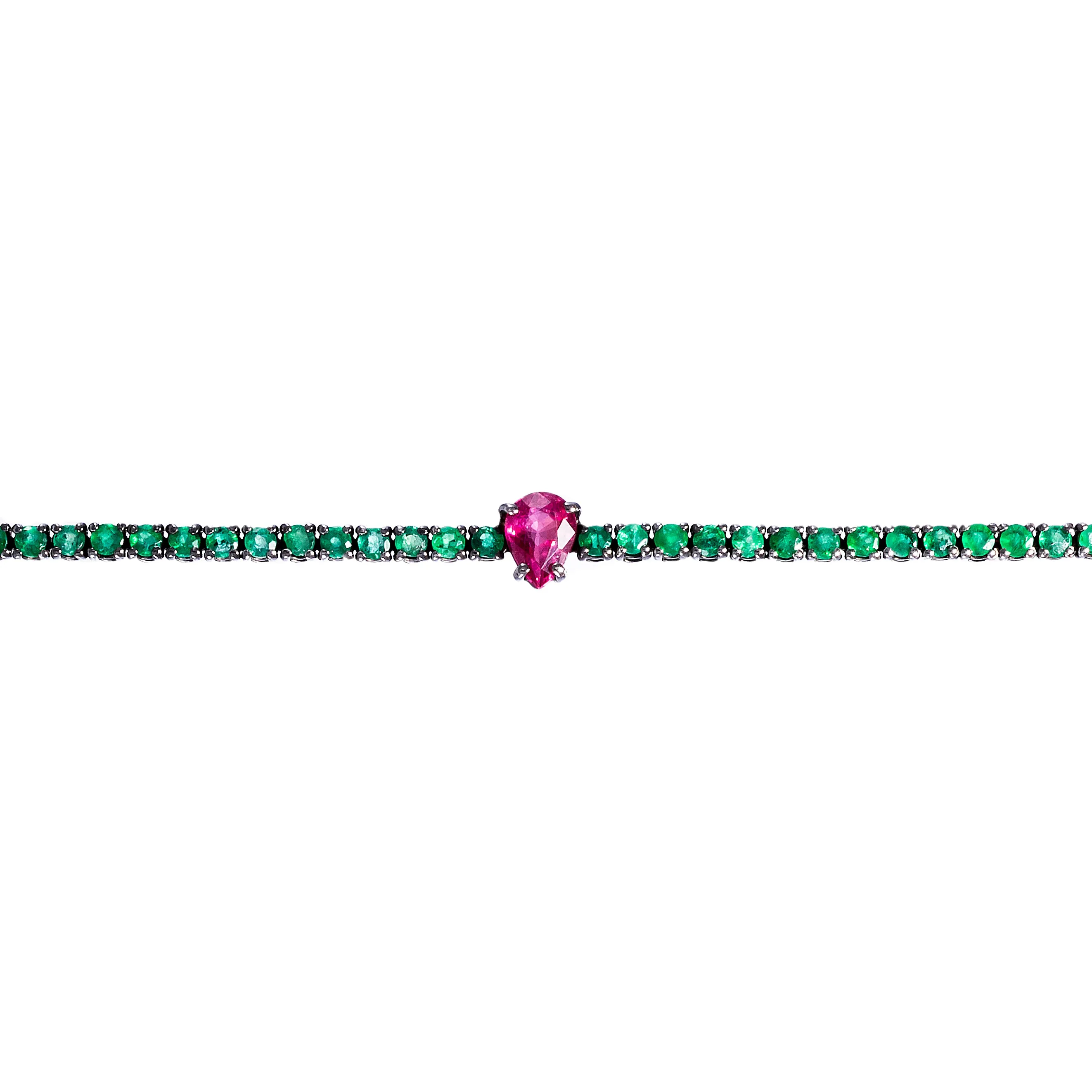 Emerald & Ruby Tennis Bracelet