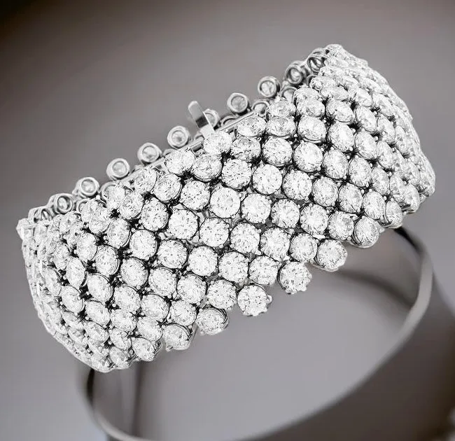 Estate Harry Winston 59.25 cttw Diamond Platinum Bracelet 14999