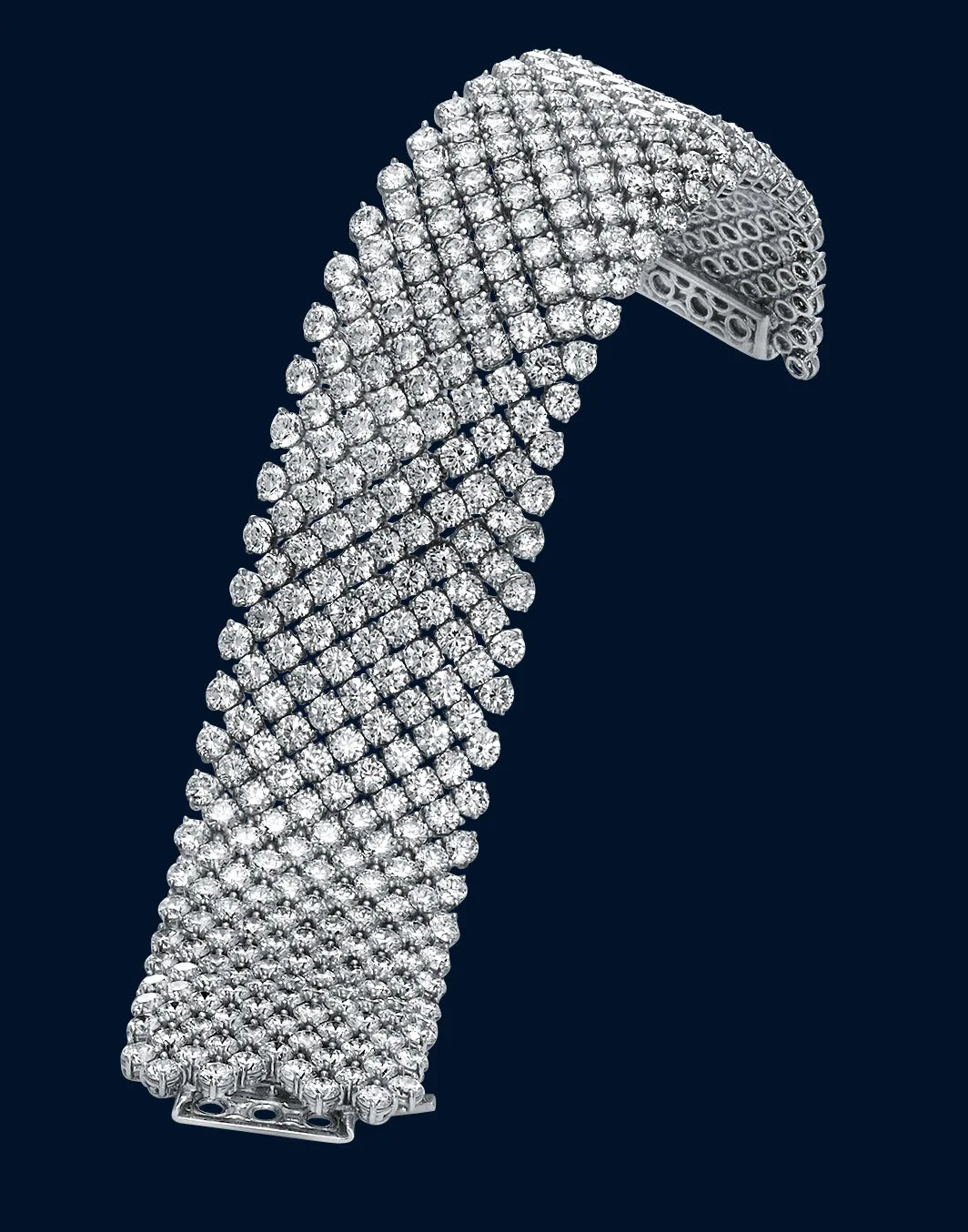 Estate Harry Winston 59.25 cttw Diamond Platinum Bracelet 14999