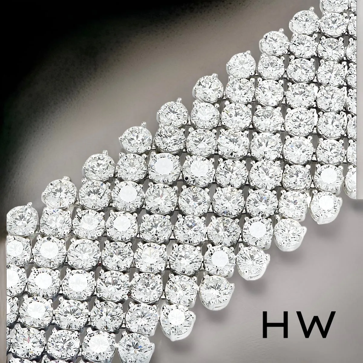 Estate Harry Winston 59.25 cttw Diamond Platinum Bracelet 14999