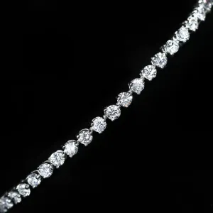 Estate Platinum 6.00 CTW Round Brilliant Cut Diamond Tennis Bracelet