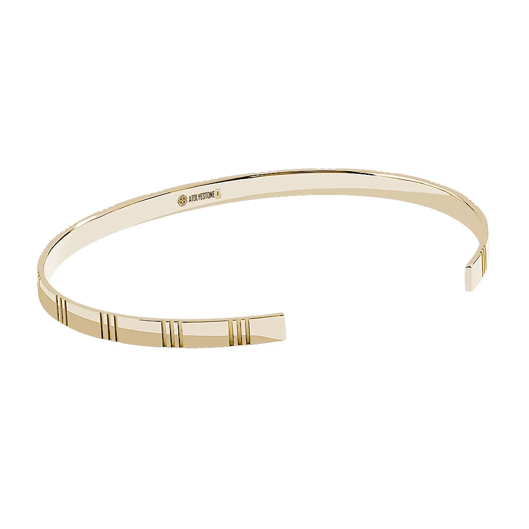 Etched Cuff in Gold