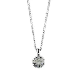 ETTE SHINY SILVER LIGHT GREY NECKLACE