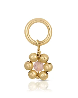 Flowercita October Pink Opal Charm