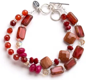 Fuchsia Medley 2-Strand Bracelet