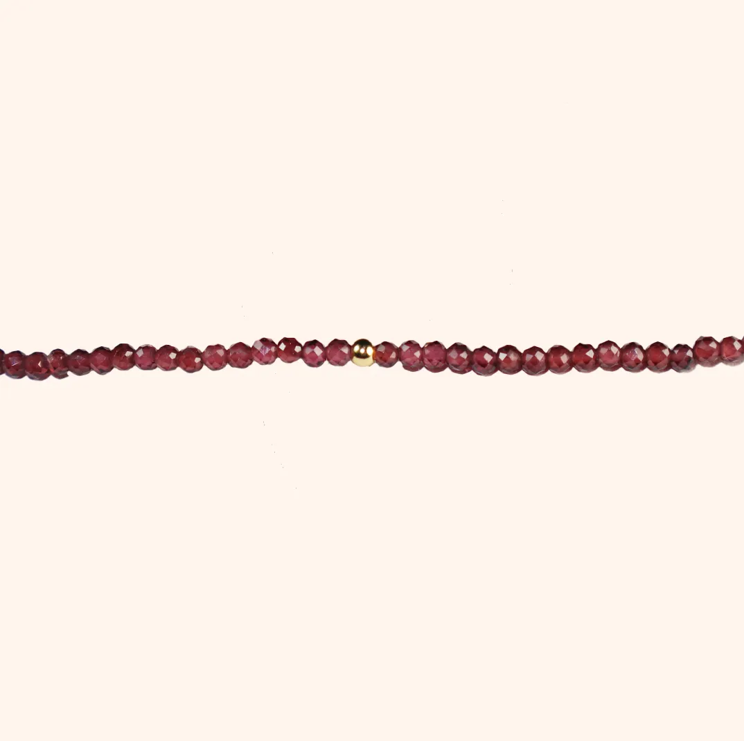 Garnet   Gold Gemstone Bracelet