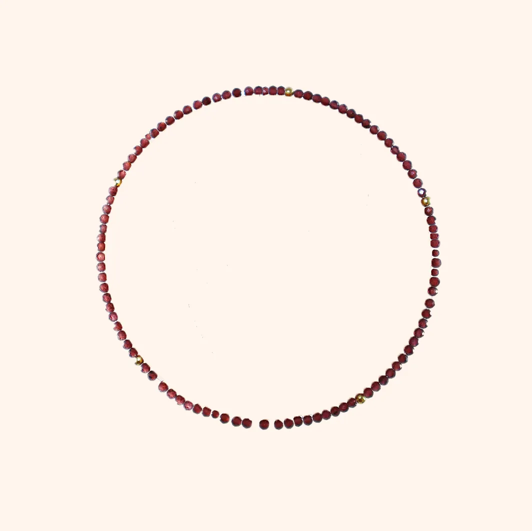 Garnet   Gold Gemstone Bracelet