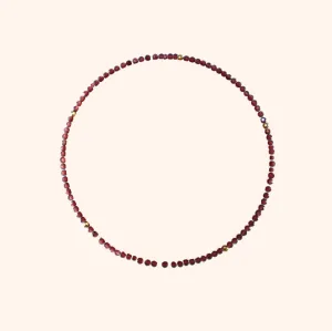 Garnet   Gold Gemstone Bracelet