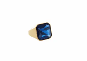 Gem Signet Ring Blue