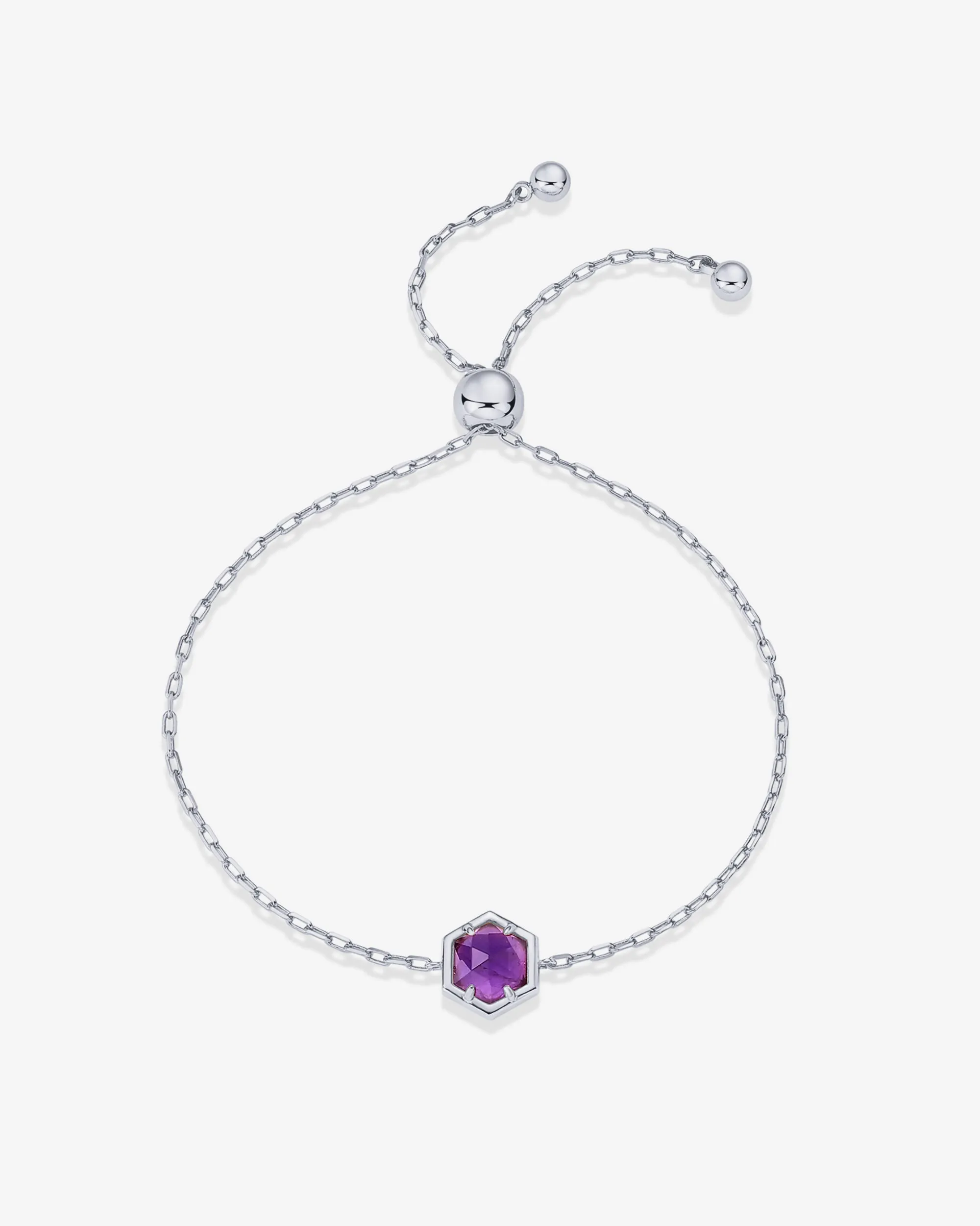 Gemstone Hexagon Bracelet