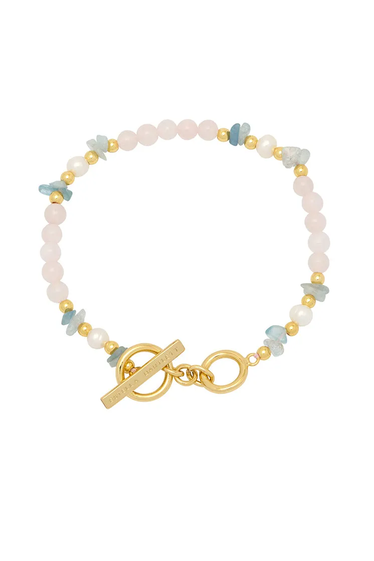 Gemstone Pearl T-Bar Bracelet