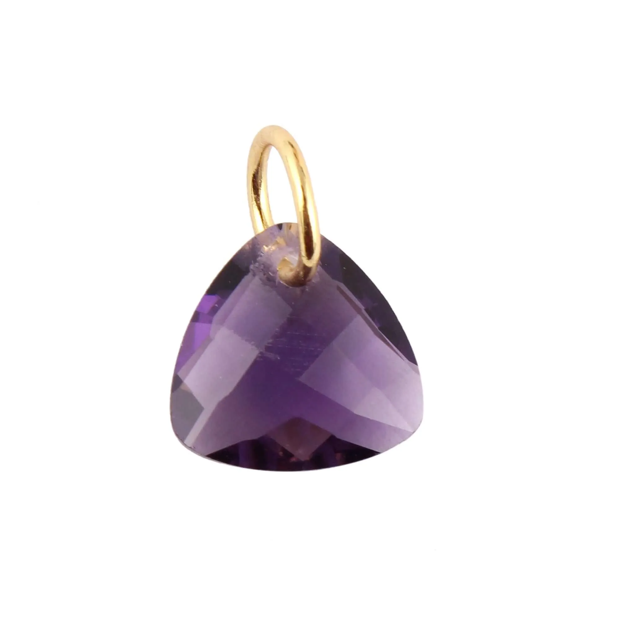 Gemstone Pendant Necklace Beautiful Trillion Gemstone Necklace Faceted Gemstone Pendant Necklace Chain Necklace Gold Plated Necklace SKU 6142251