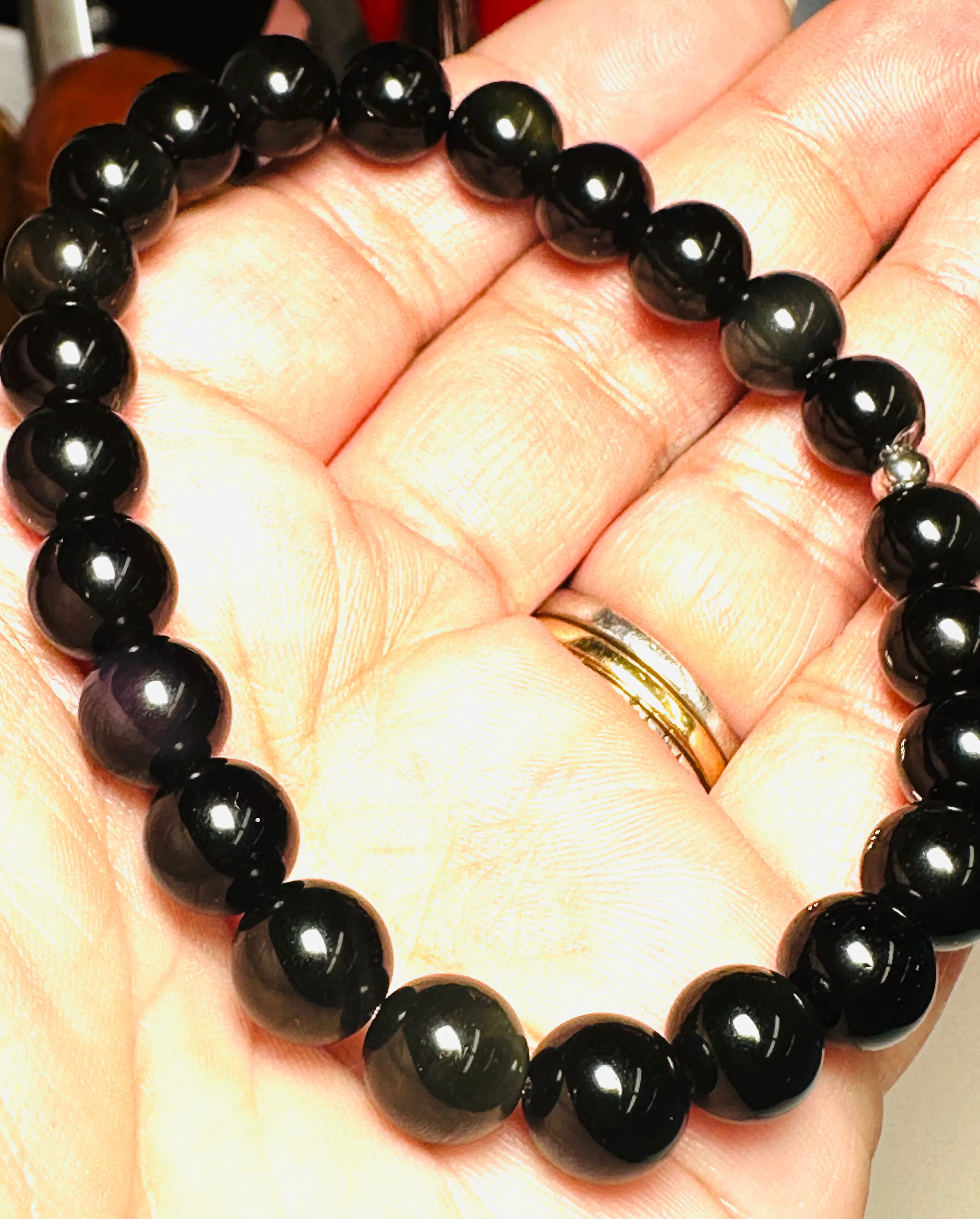 Gemstone Stretch Bracelet-Labradorite, agate, Calcite, Chalcedon