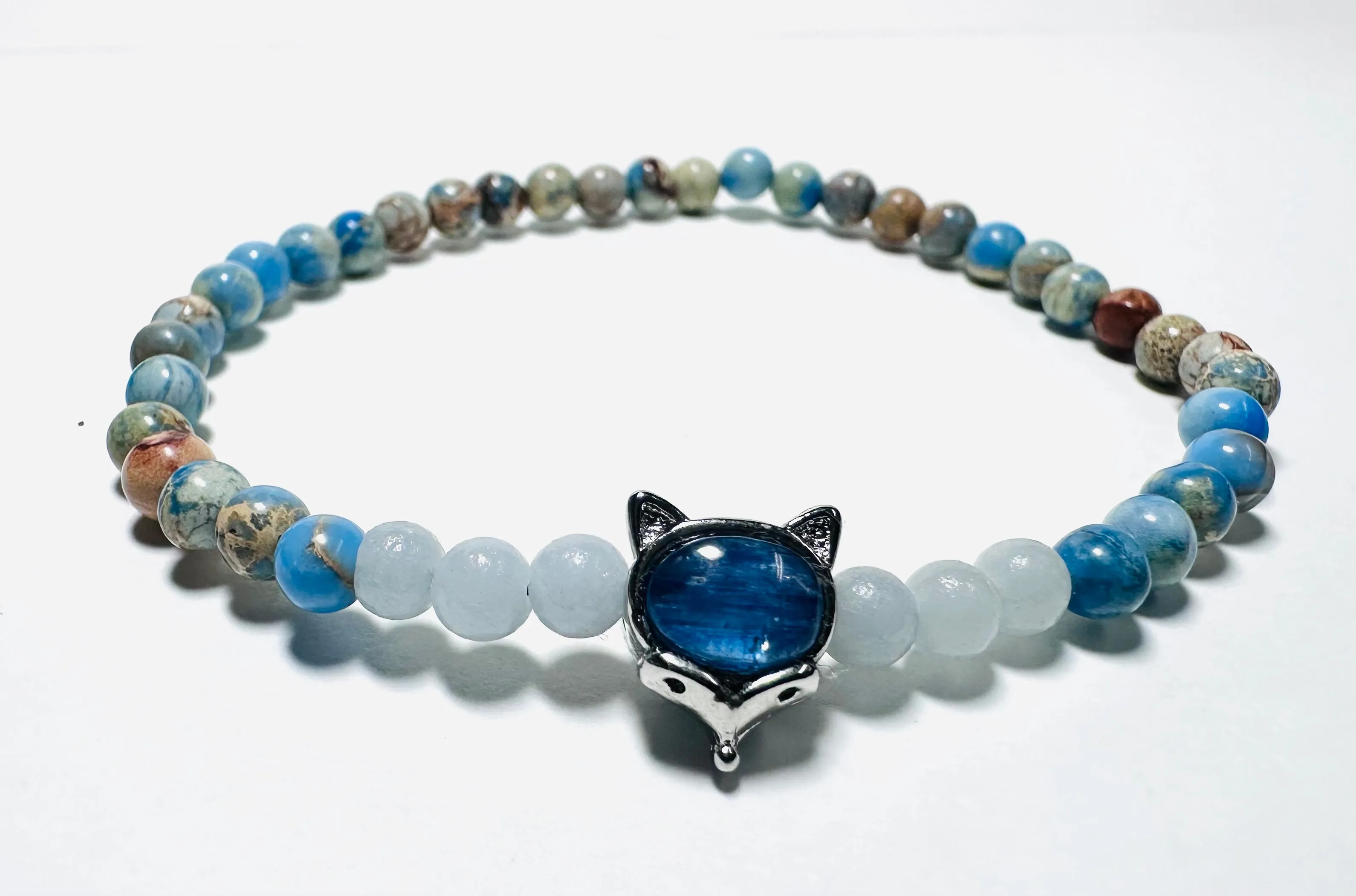 Gemstone Stretch Bracelet-Labradorite, agate, Calcite, Chalcedon