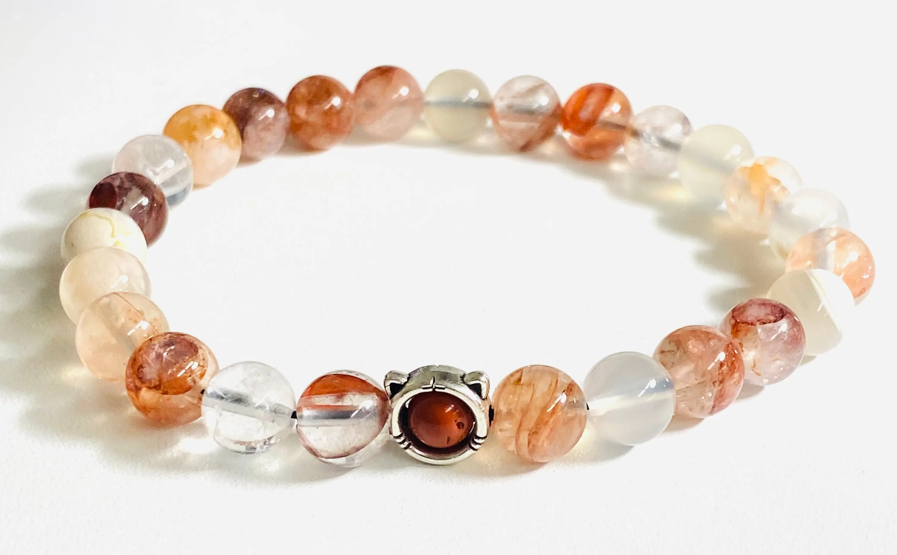 Gemstone Stretch Bracelet-Labradorite, agate, Calcite, Chalcedon
