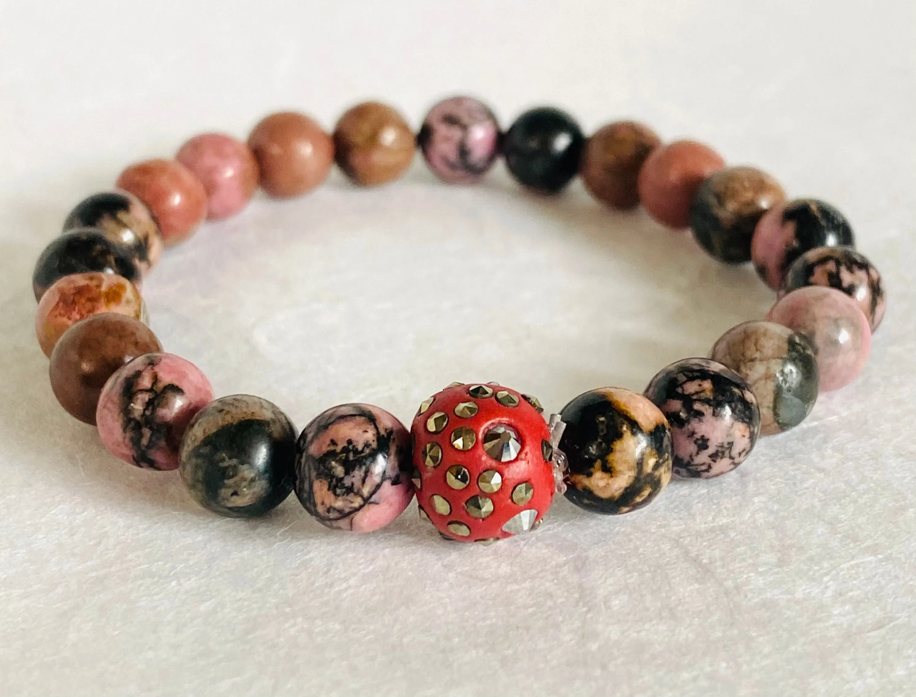 Gemstone Stretch Bracelet-Labradorite, agate, Calcite, Chalcedon