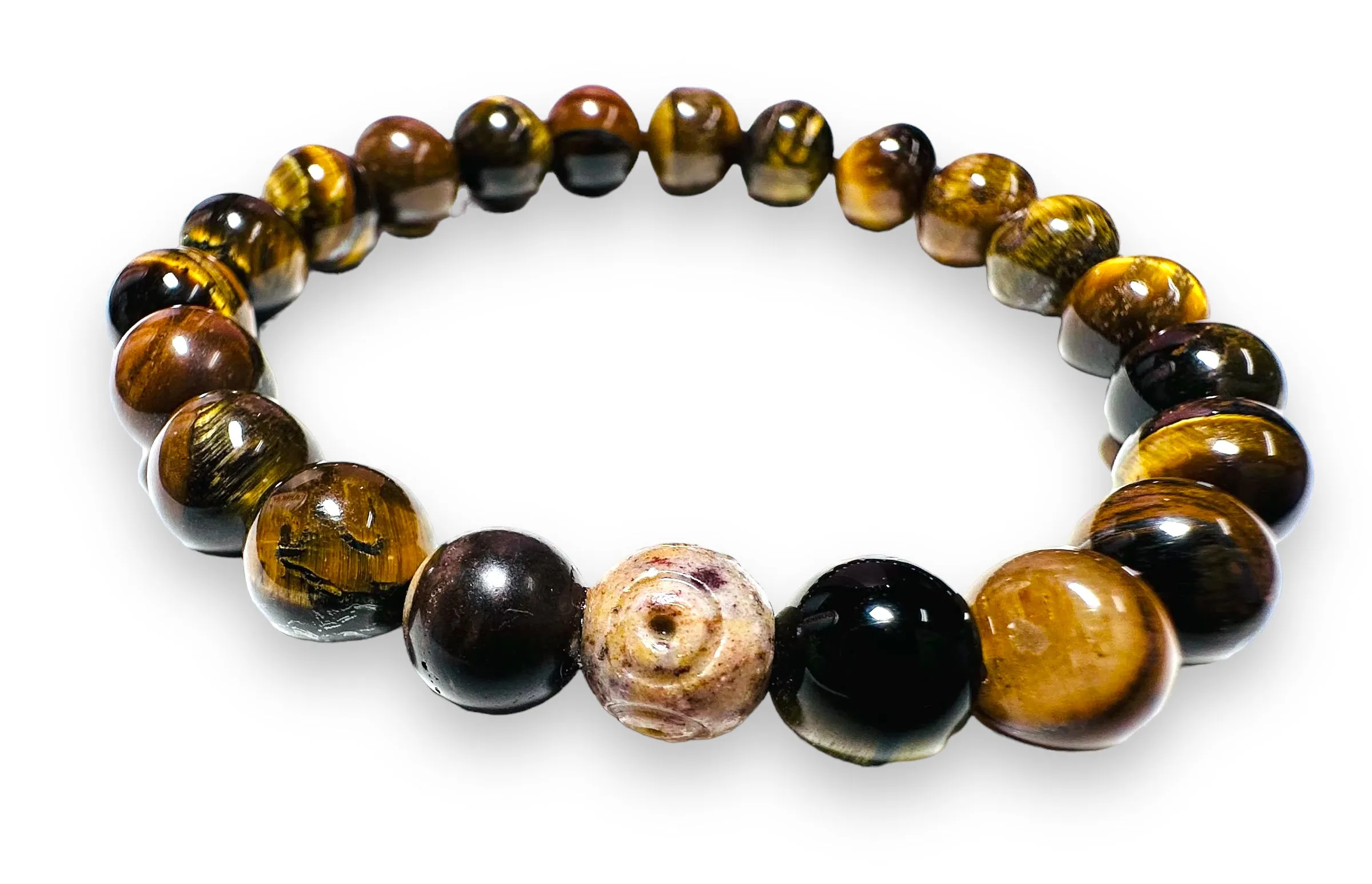Gemstone Stretch Bracelet-Labradorite, agate, Calcite, Chalcedon