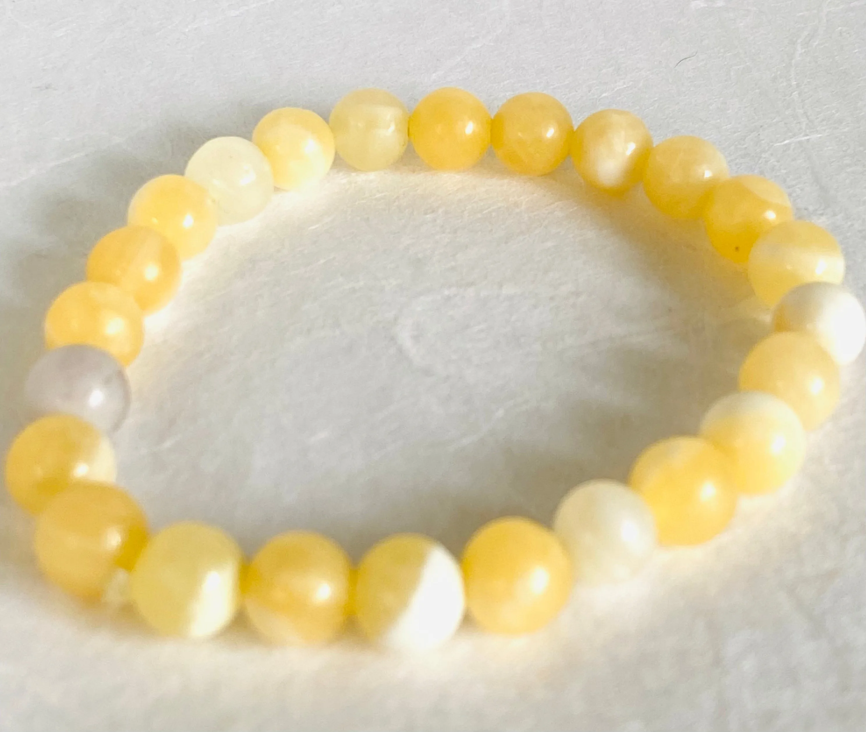 Gemstone Stretch Bracelet-Labradorite, agate, Calcite, Chalcedon