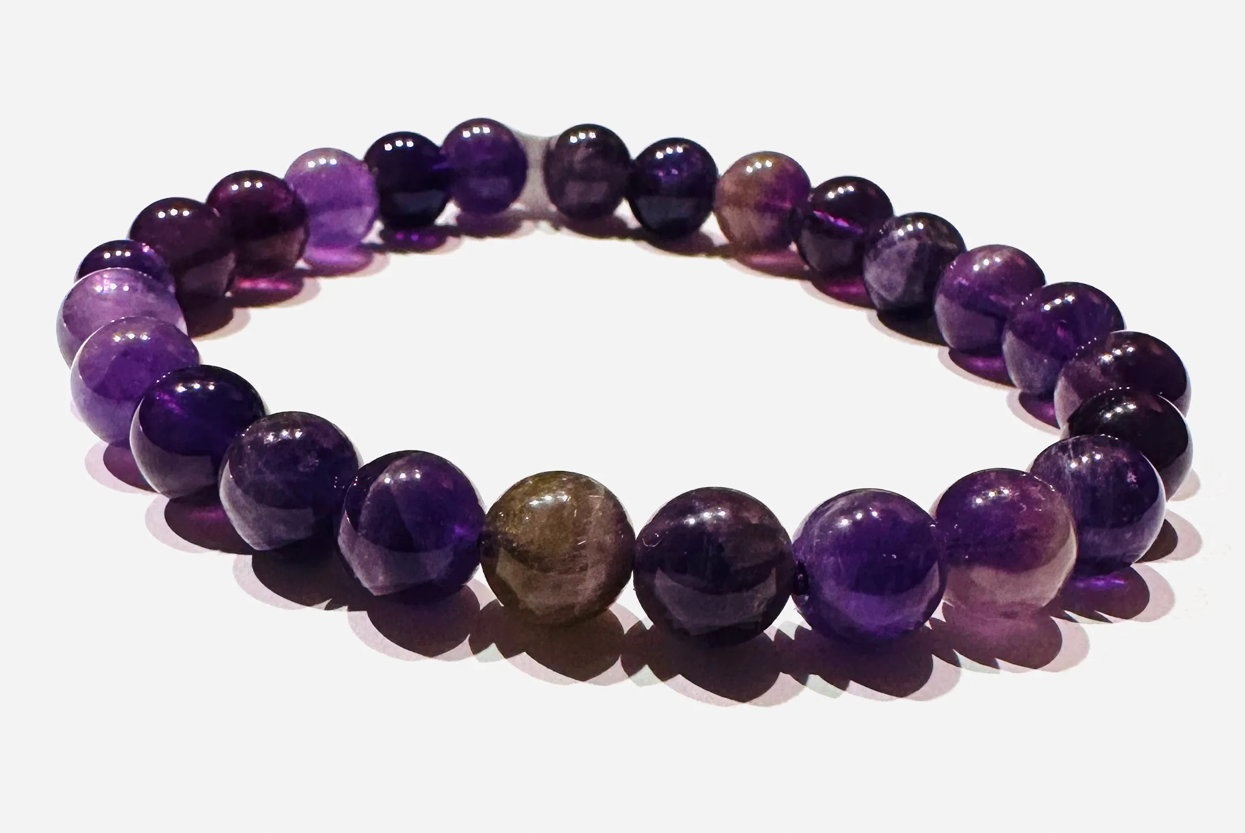 Gemstone Stretch Bracelet-Labradorite, agate, Calcite, Chalcedon