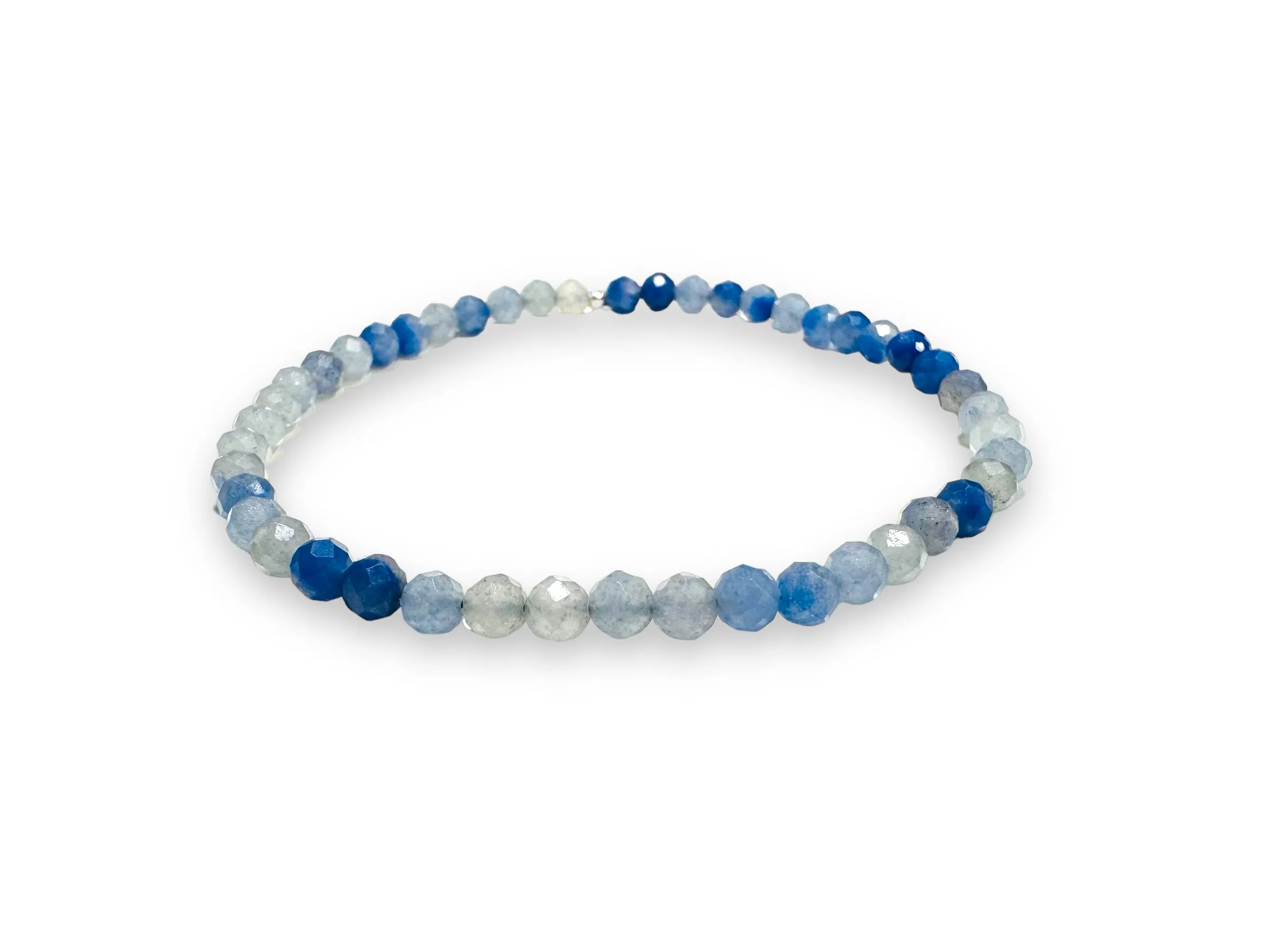 Gemstone Stretch Bracelet-Labradorite, agate, Calcite, Chalcedon
