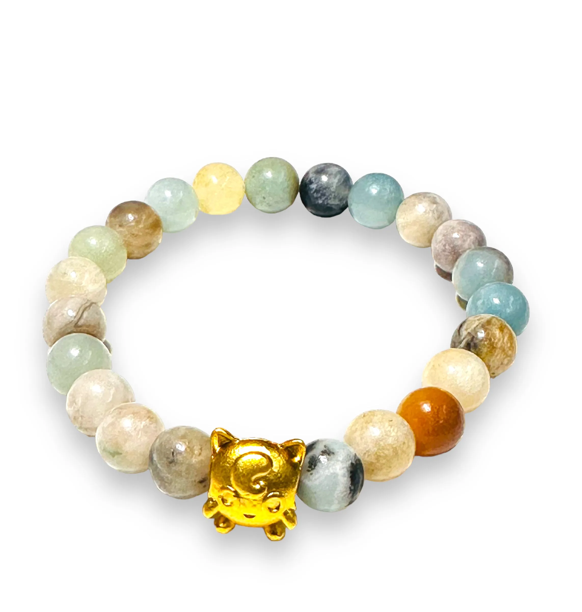 Gemstone Stretch Bracelet-Labradorite, agate, Calcite, Chalcedon