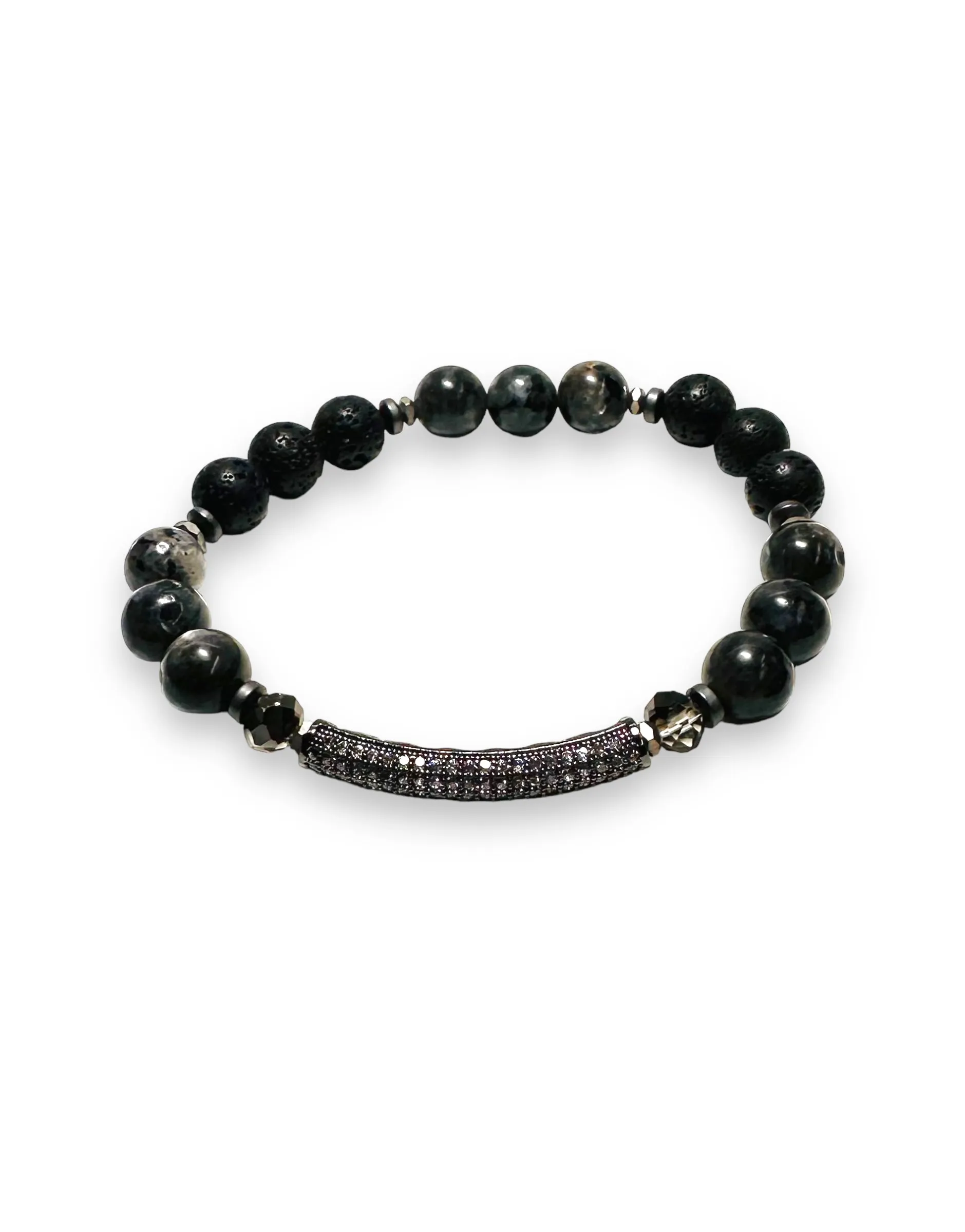 Gemstone Stretch Bracelet-Labradorite, agate, Calcite, Chalcedon