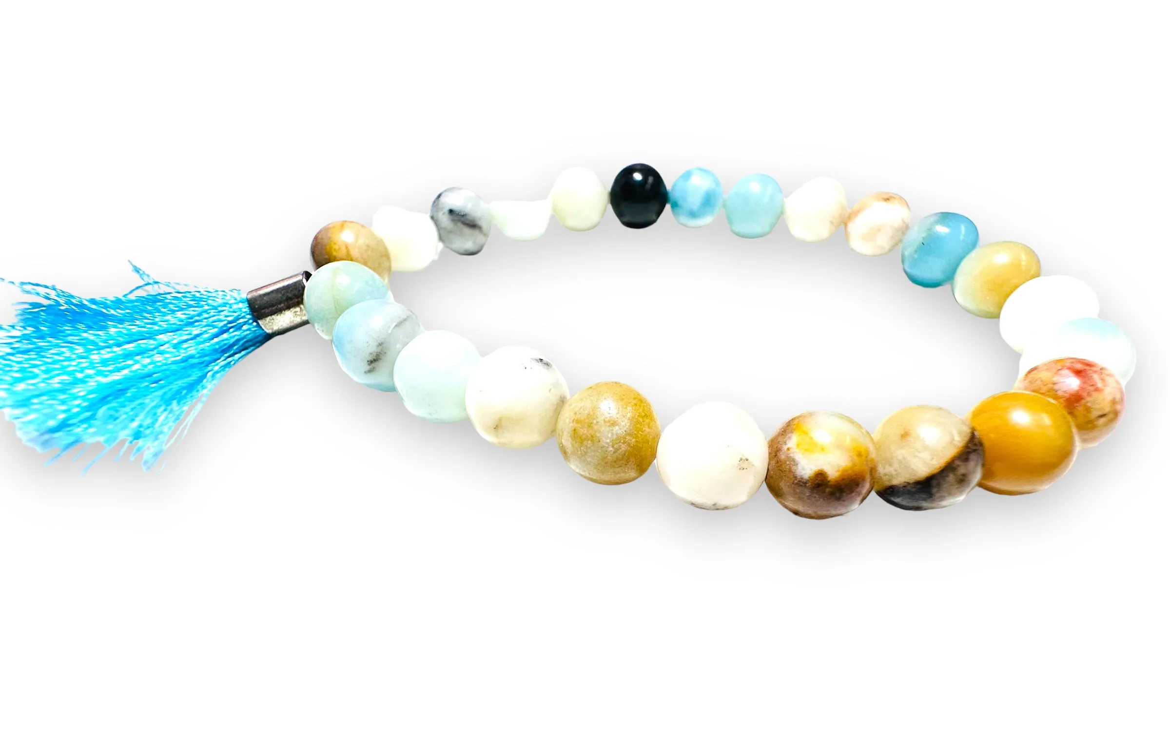 Gemstone Stretch Bracelet-Labradorite, agate, Calcite, Chalcedon