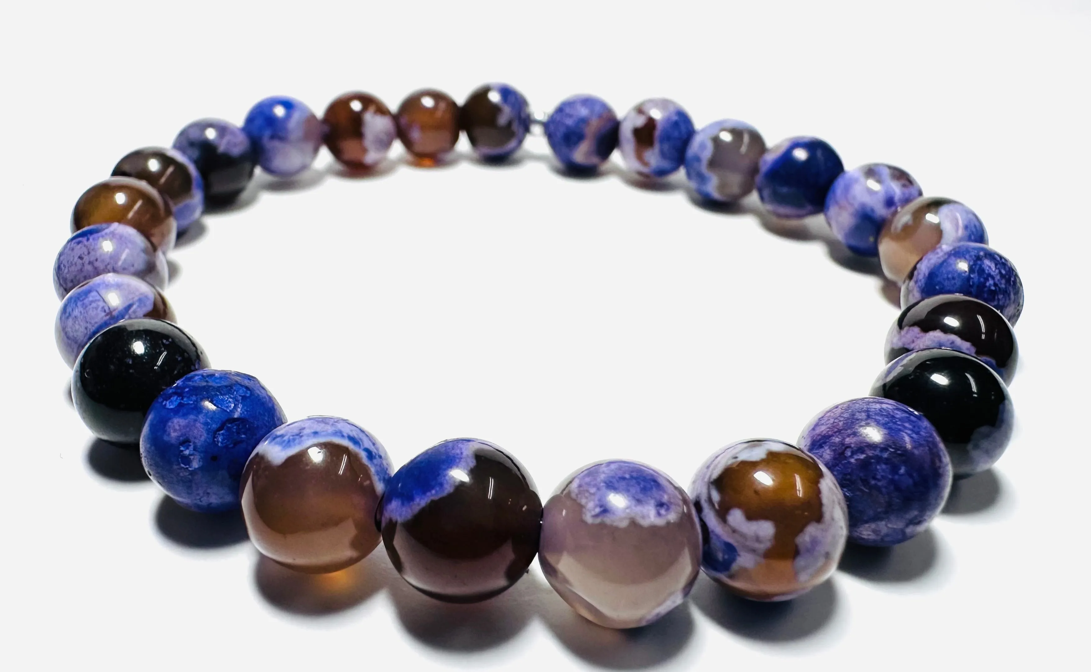 Gemstone Stretch Bracelet-Labradorite, agate, Calcite, Chalcedon