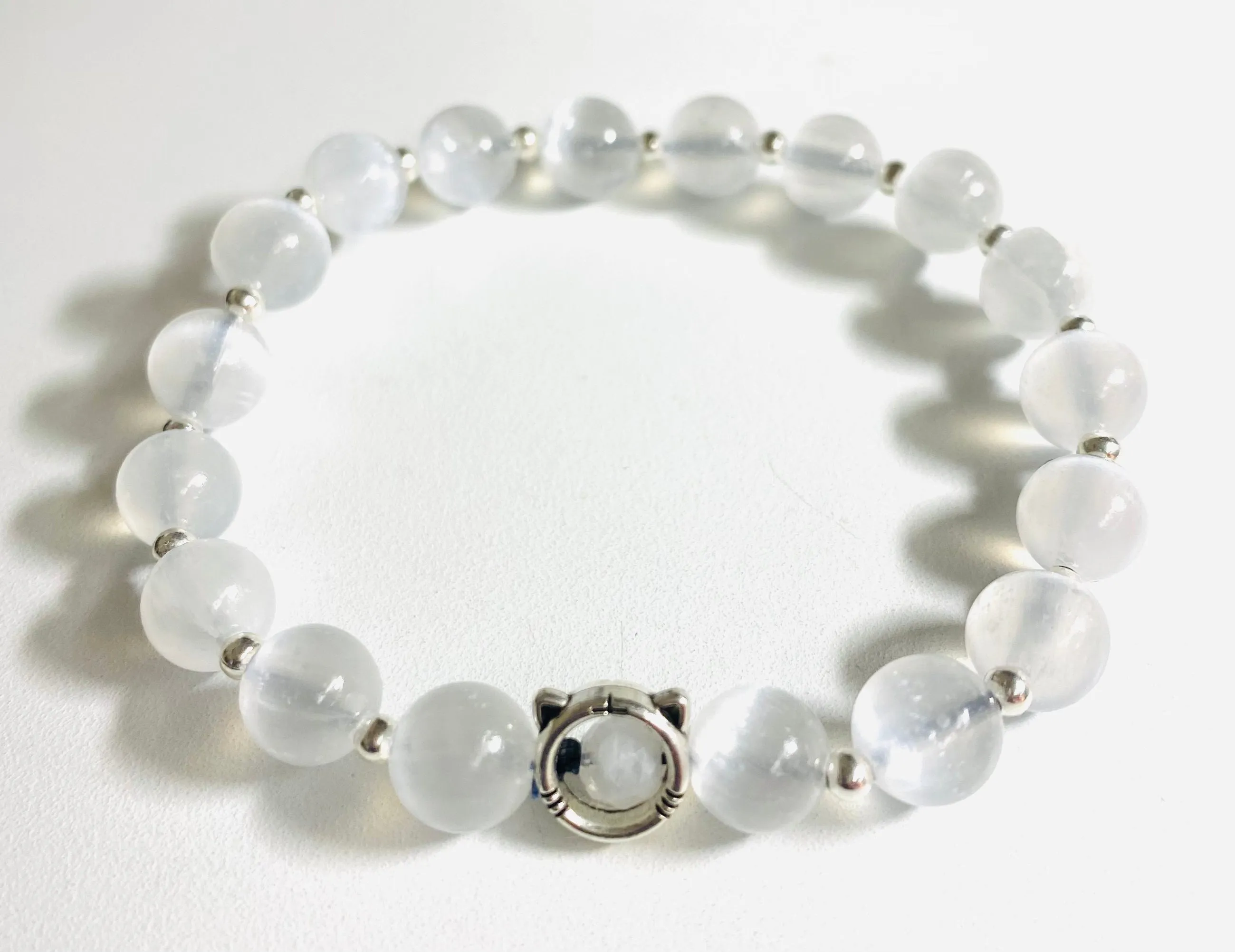 Gemstone Stretch Bracelet-Labradorite, agate, Calcite, Chalcedon