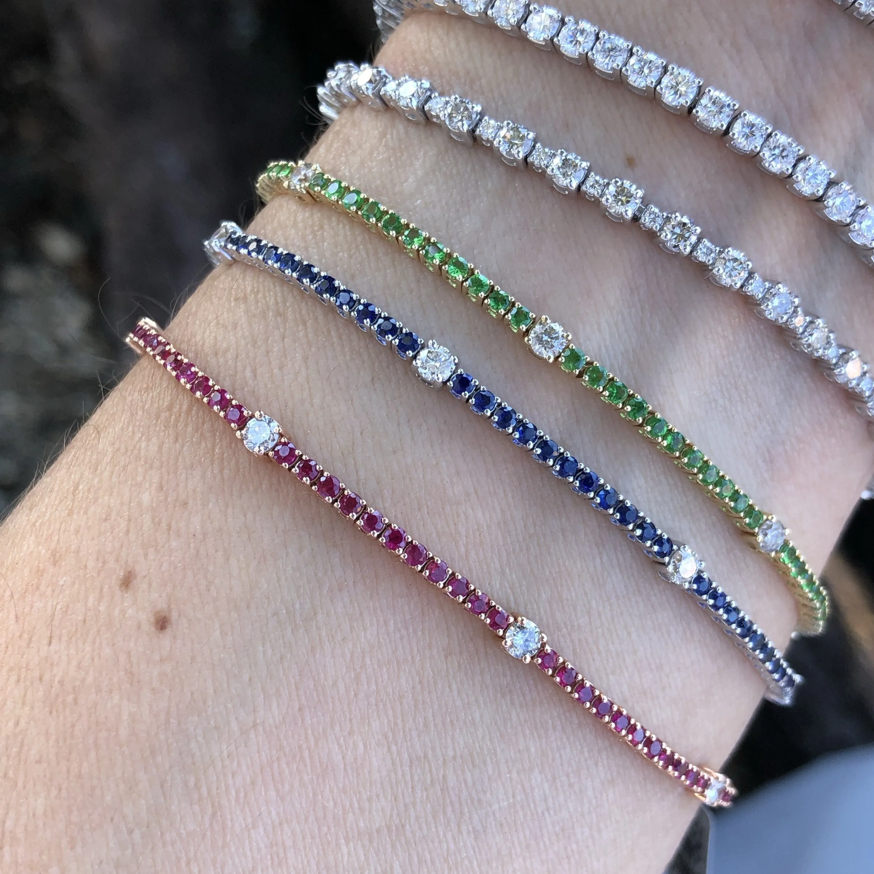 Gemstone Tennis Bracelet