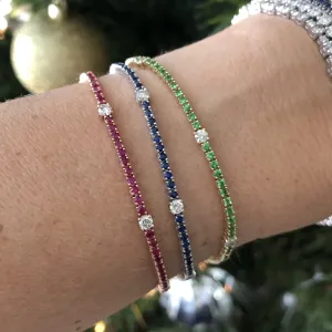 Gemstone Tennis Bracelet