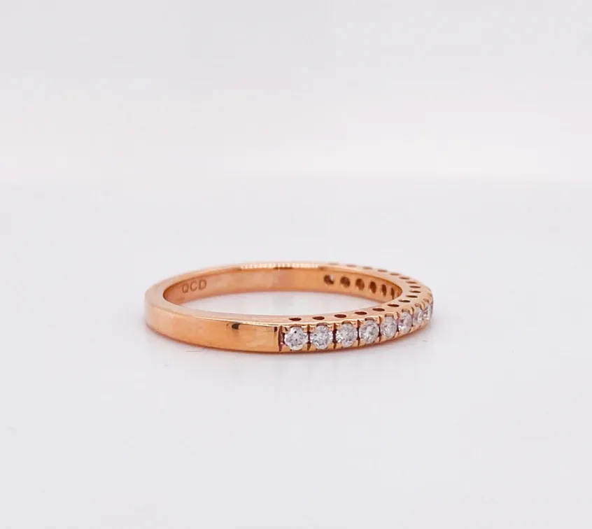Half Eternity Diamond Stackable Ring