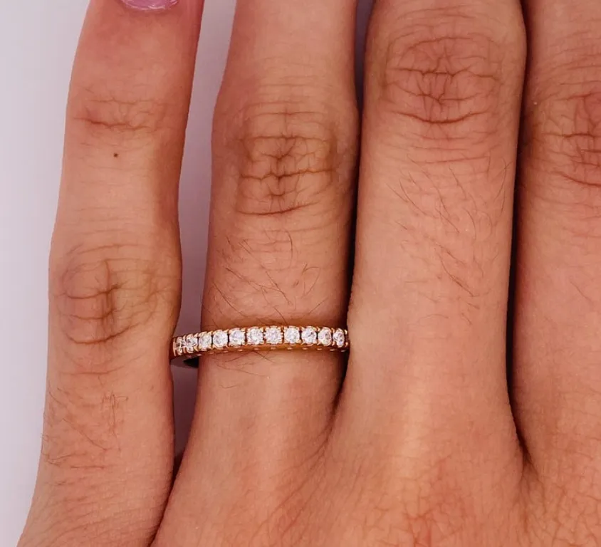 Half Eternity Diamond Stackable Ring