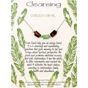 Harmony Stone Necklace Green Opal