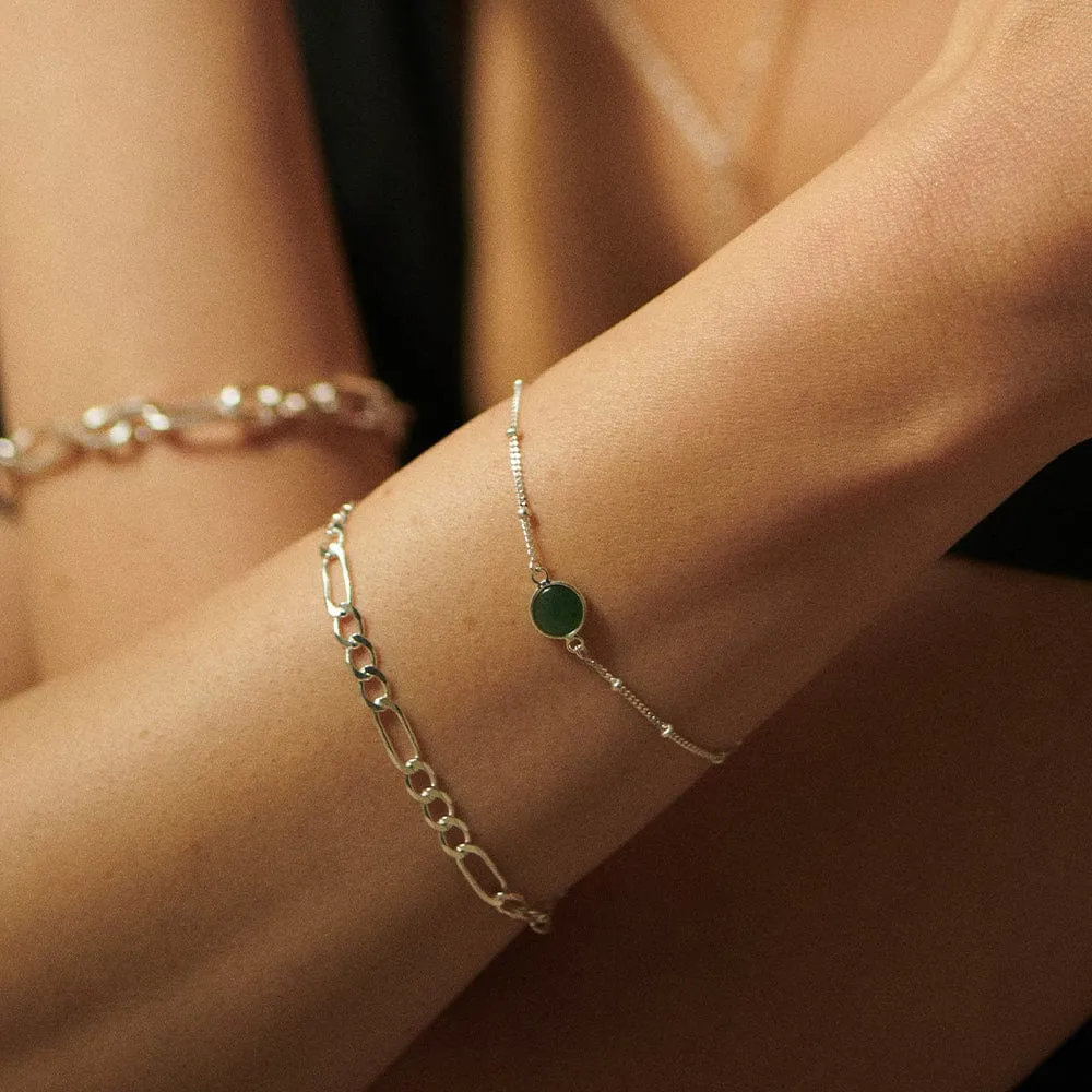 Healing Stone Bracelet Sterling Silver