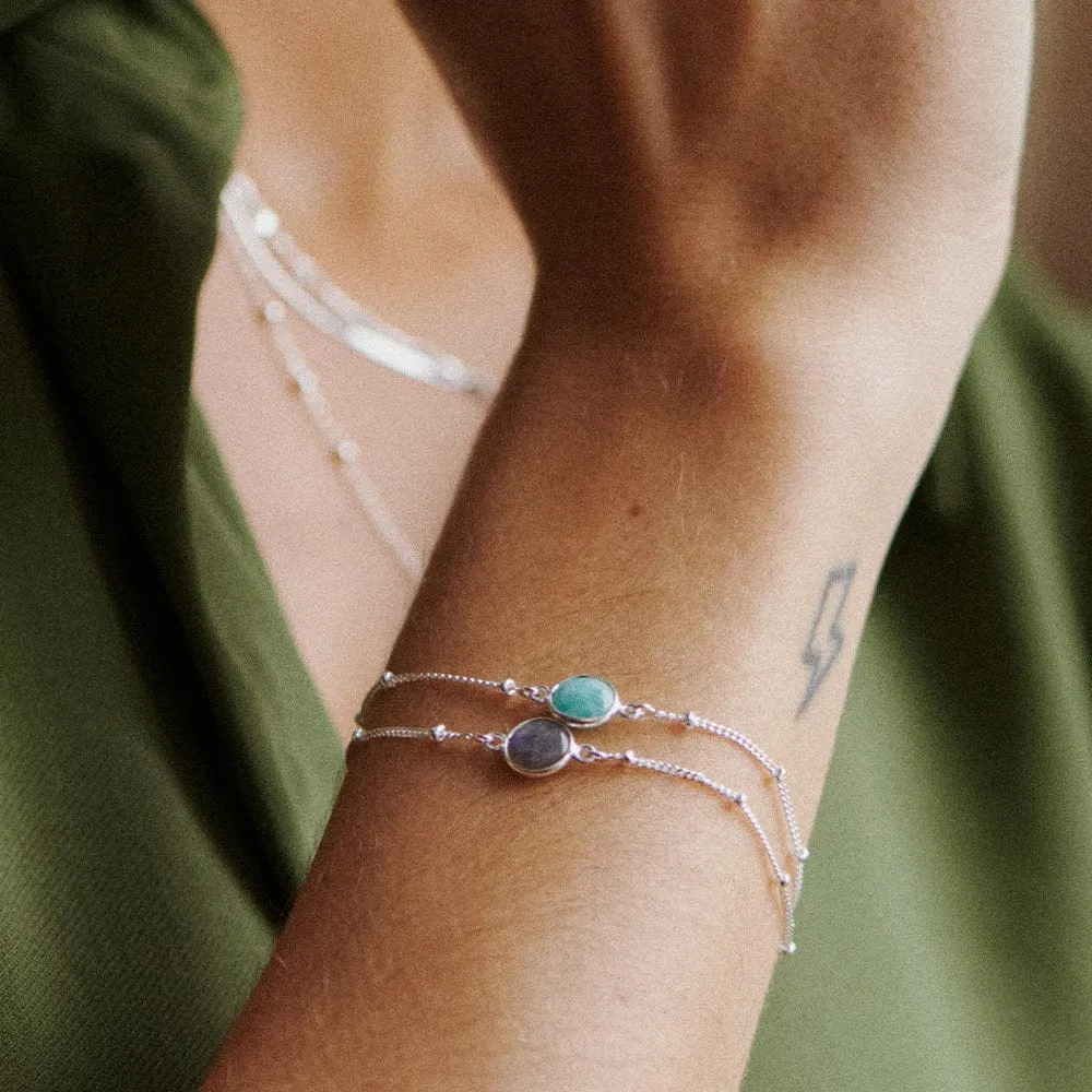 Healing Stone Bracelet Sterling Silver