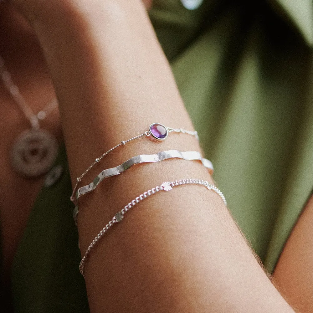 Healing Stone Bracelet Sterling Silver
