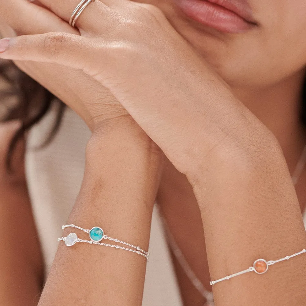 Healing Stone Bracelet Sterling Silver