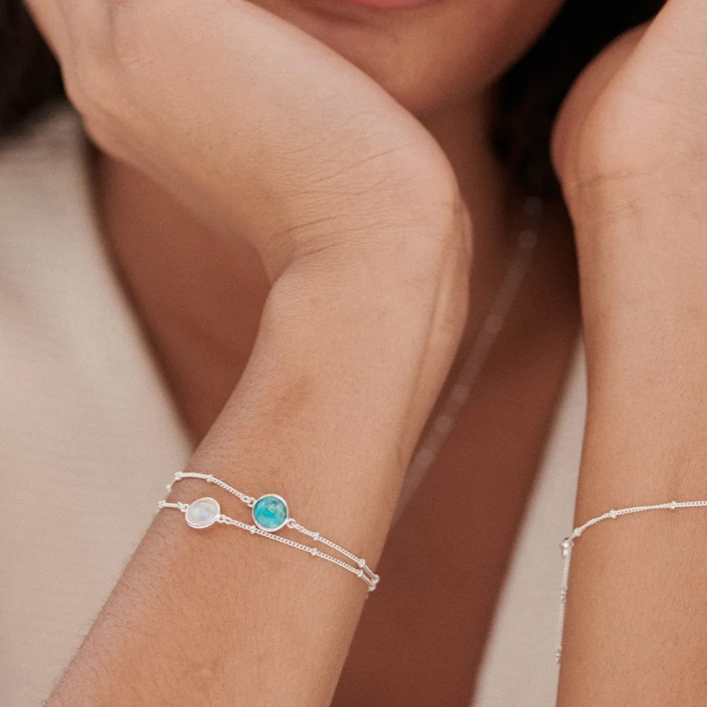 Healing Stone Bracelet Sterling Silver
