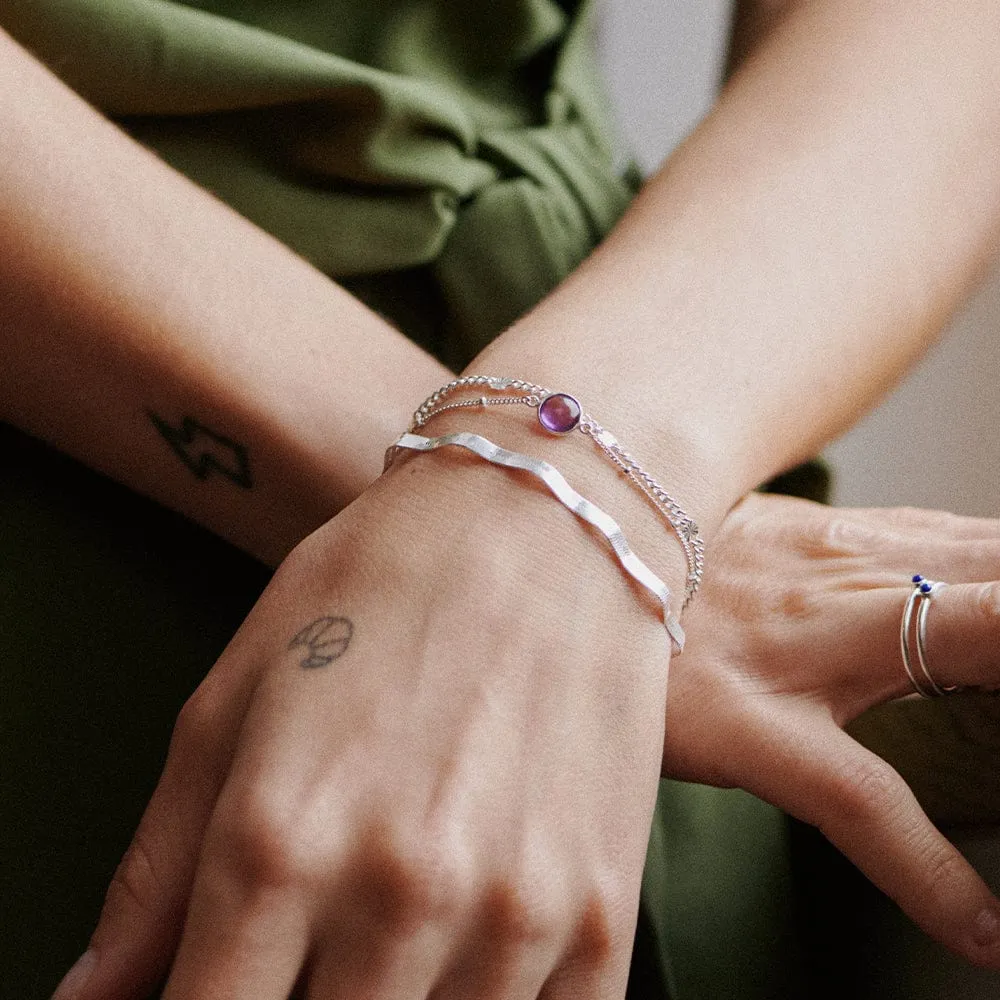 Healing Stone Bracelet Sterling Silver