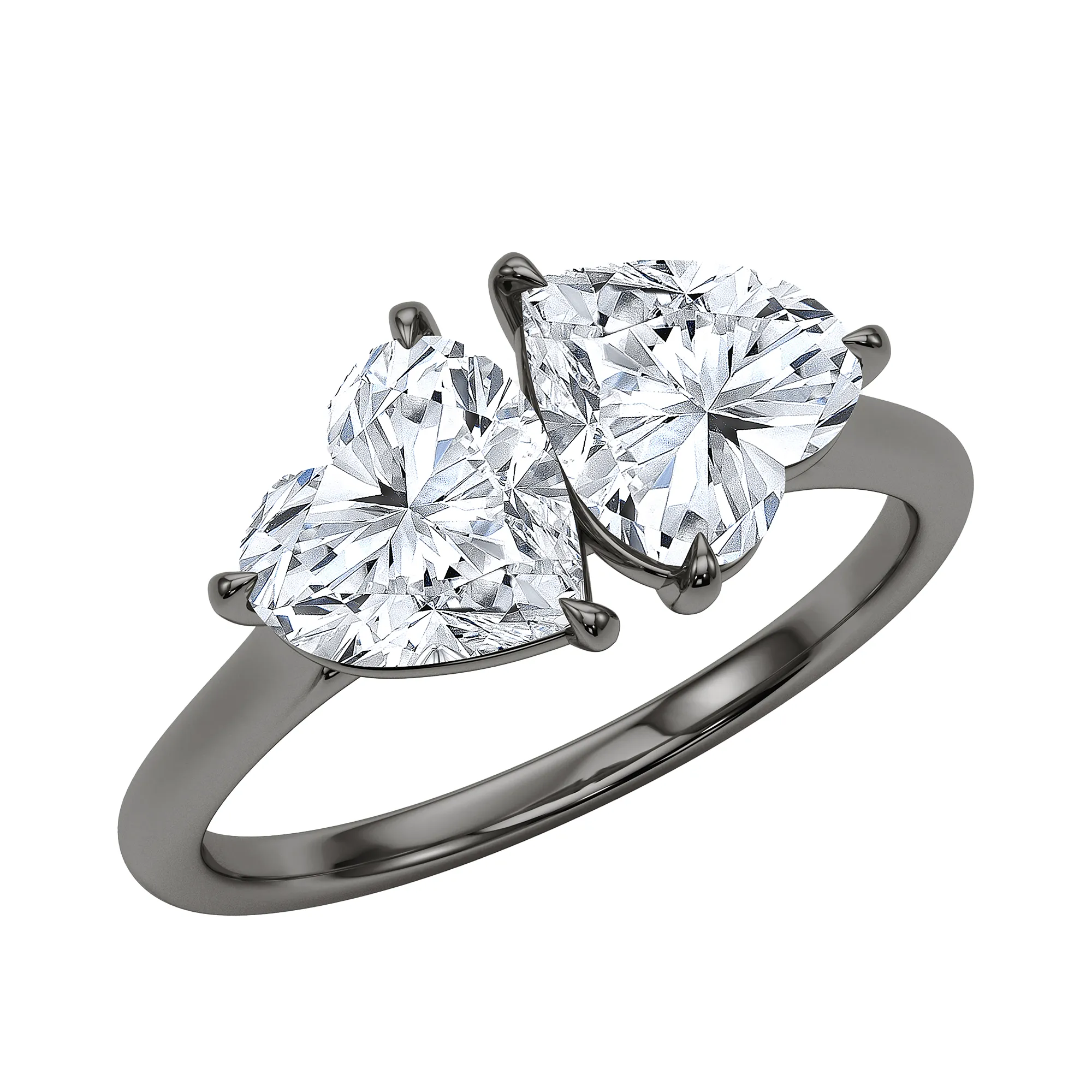 Heart Twin Diamond Ring
