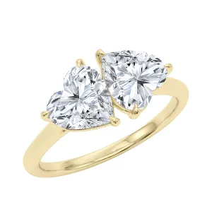 Heart Twin Diamond Ring