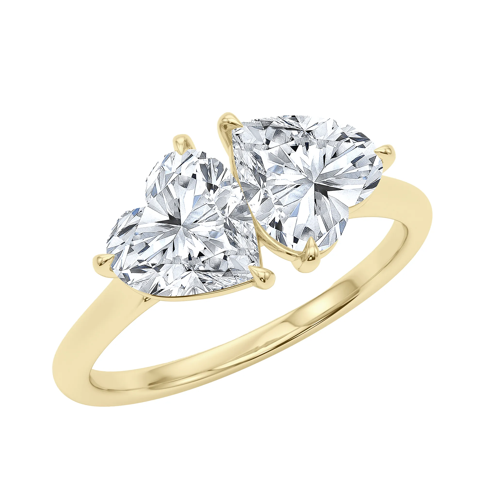 Heart Twin Diamond Ring