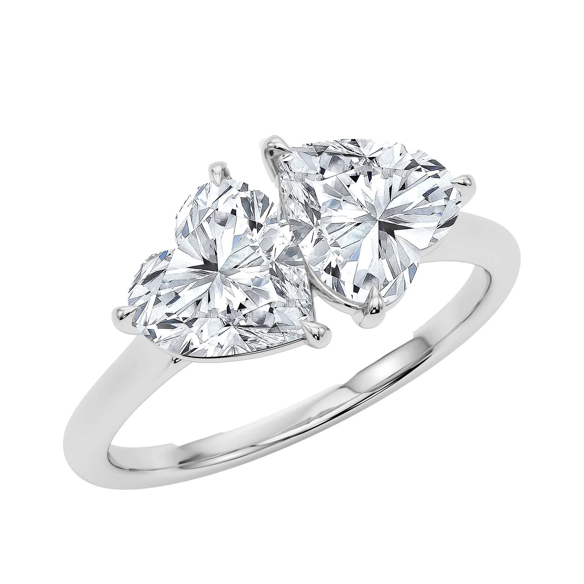 Heart Twin Diamond Ring