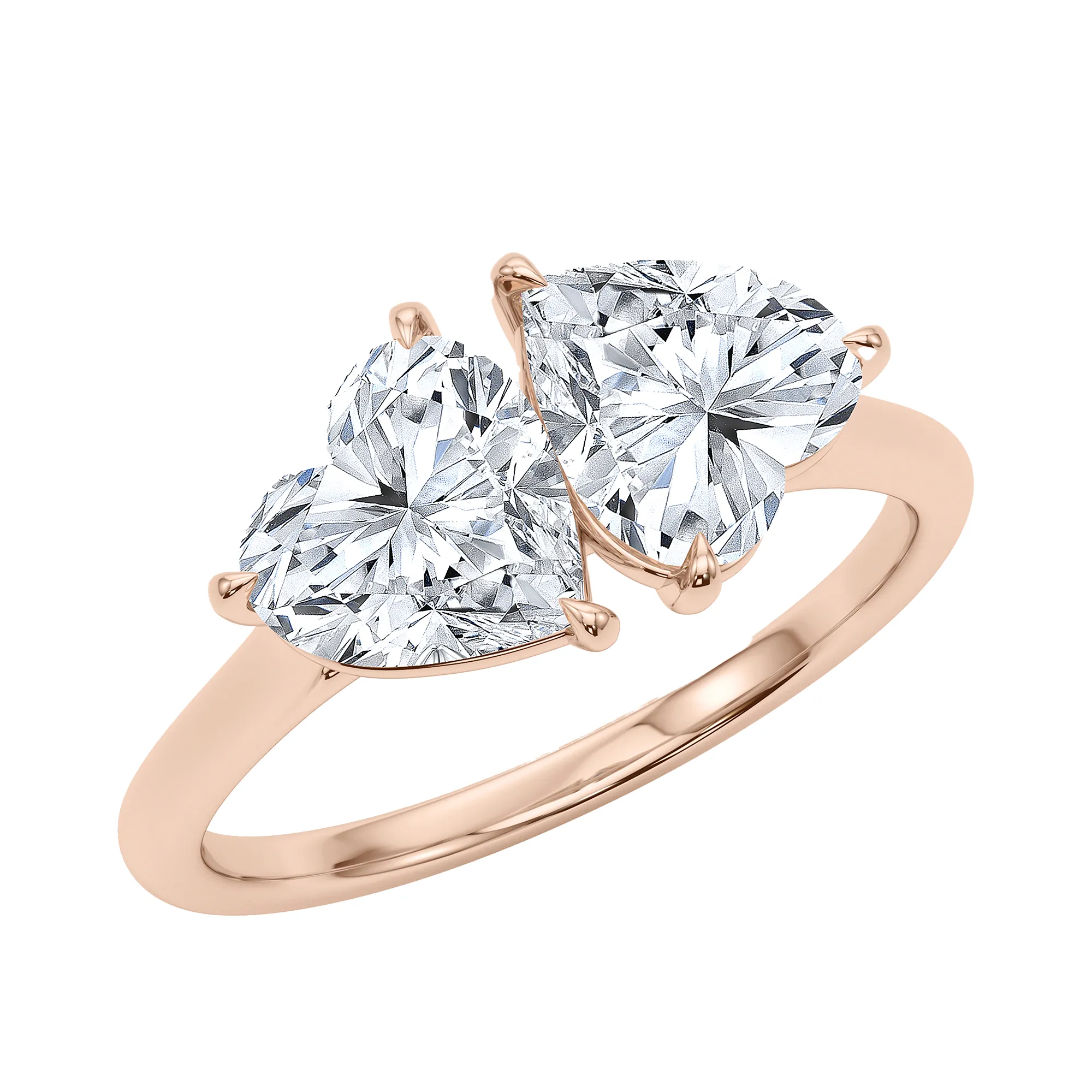 Heart Twin Diamond Ring