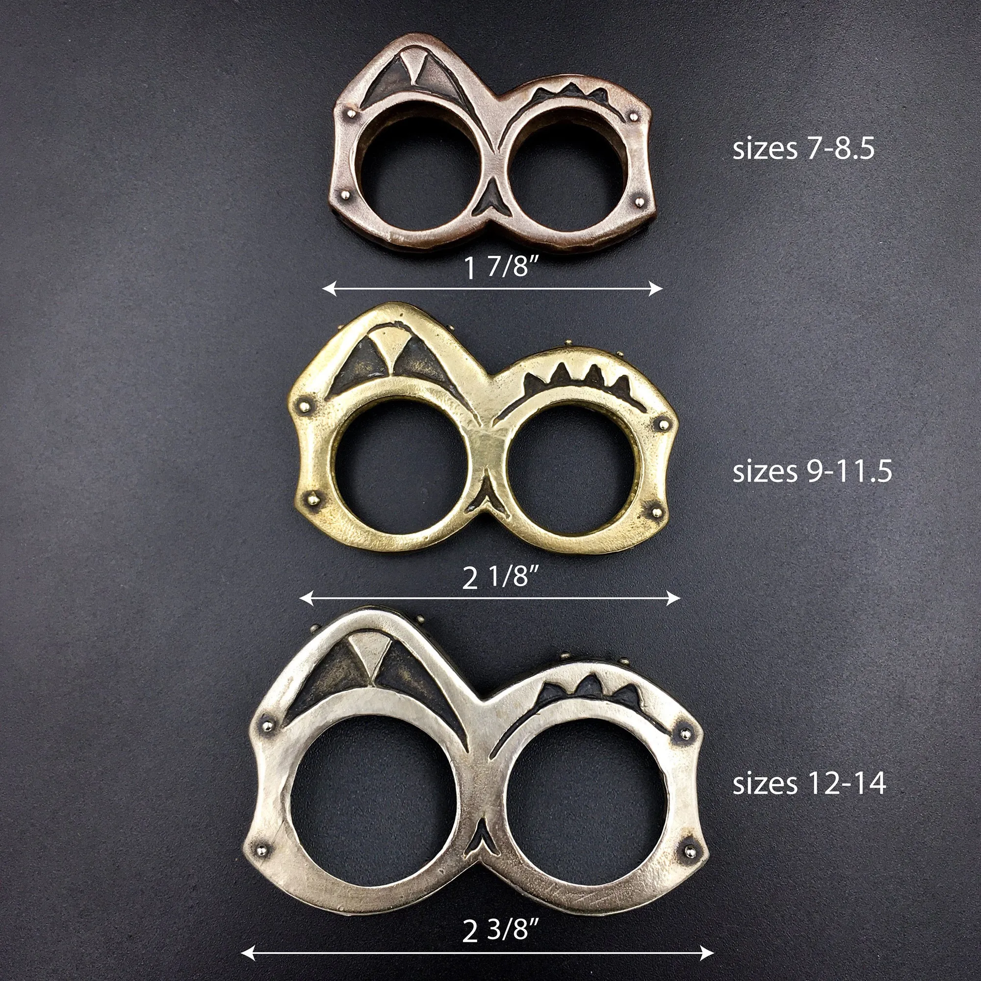 Heavy Primitive Sterling Silver Statement Double  Ring
